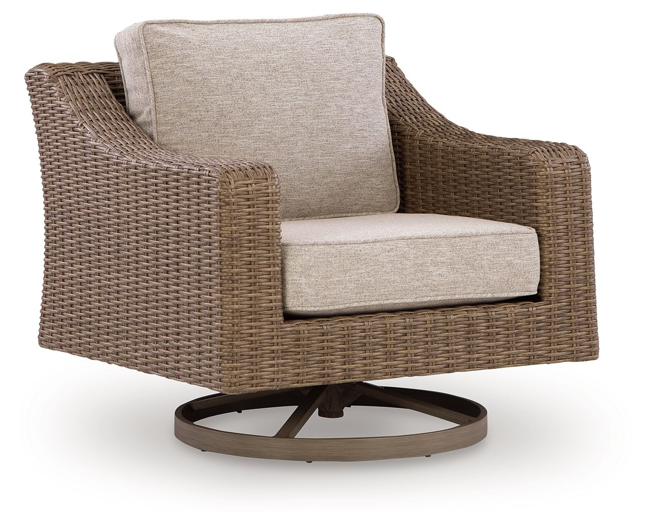 Laguna Heights - Swivel Lounge With Cushion - Beige - Stylish Home Furniture