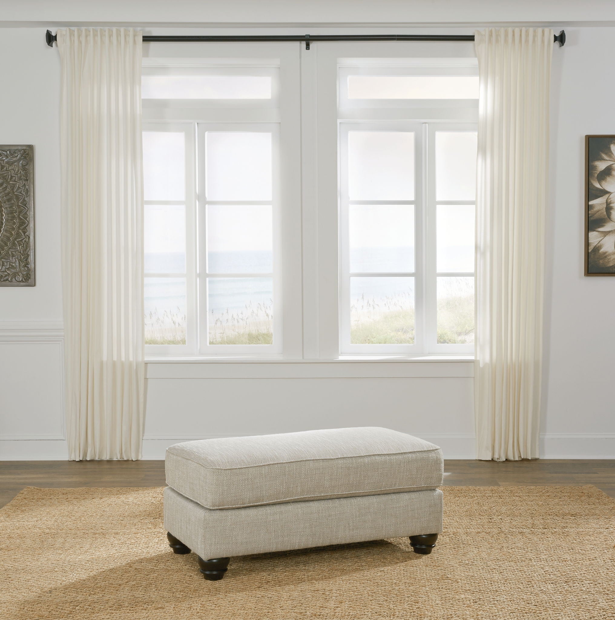 Asanti - Ottoman - Fog - Stylish Home Furniture
