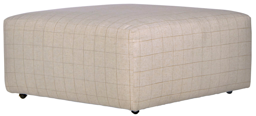 Justine - Castered Cocktail Ottoman - Wheat - Stylish Home Furniture