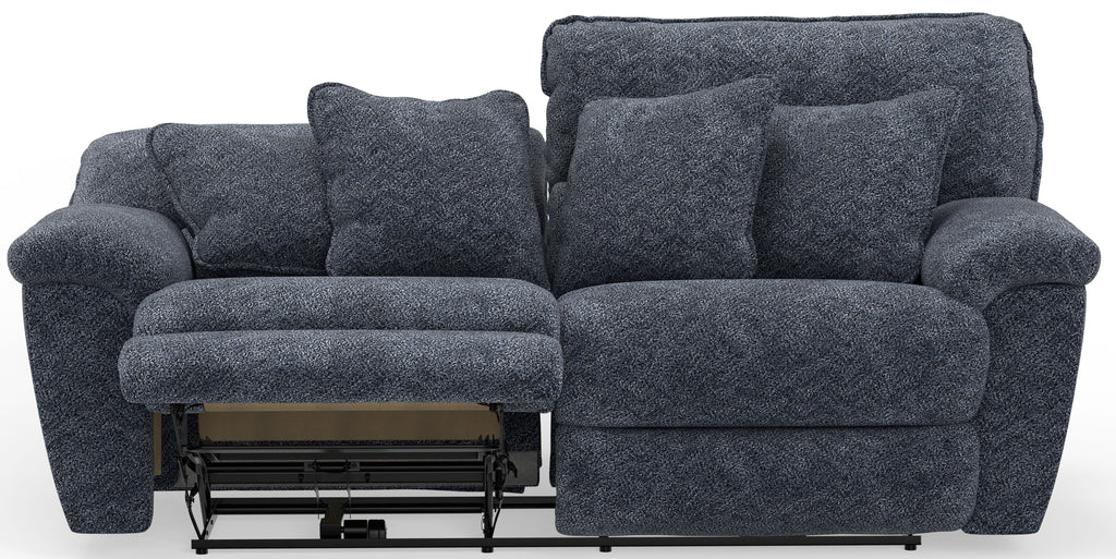 Paxon - Deep Seat Power Reclining Sofa With Power Adjustable Headrest - Smoke - Stylish Home Furniture