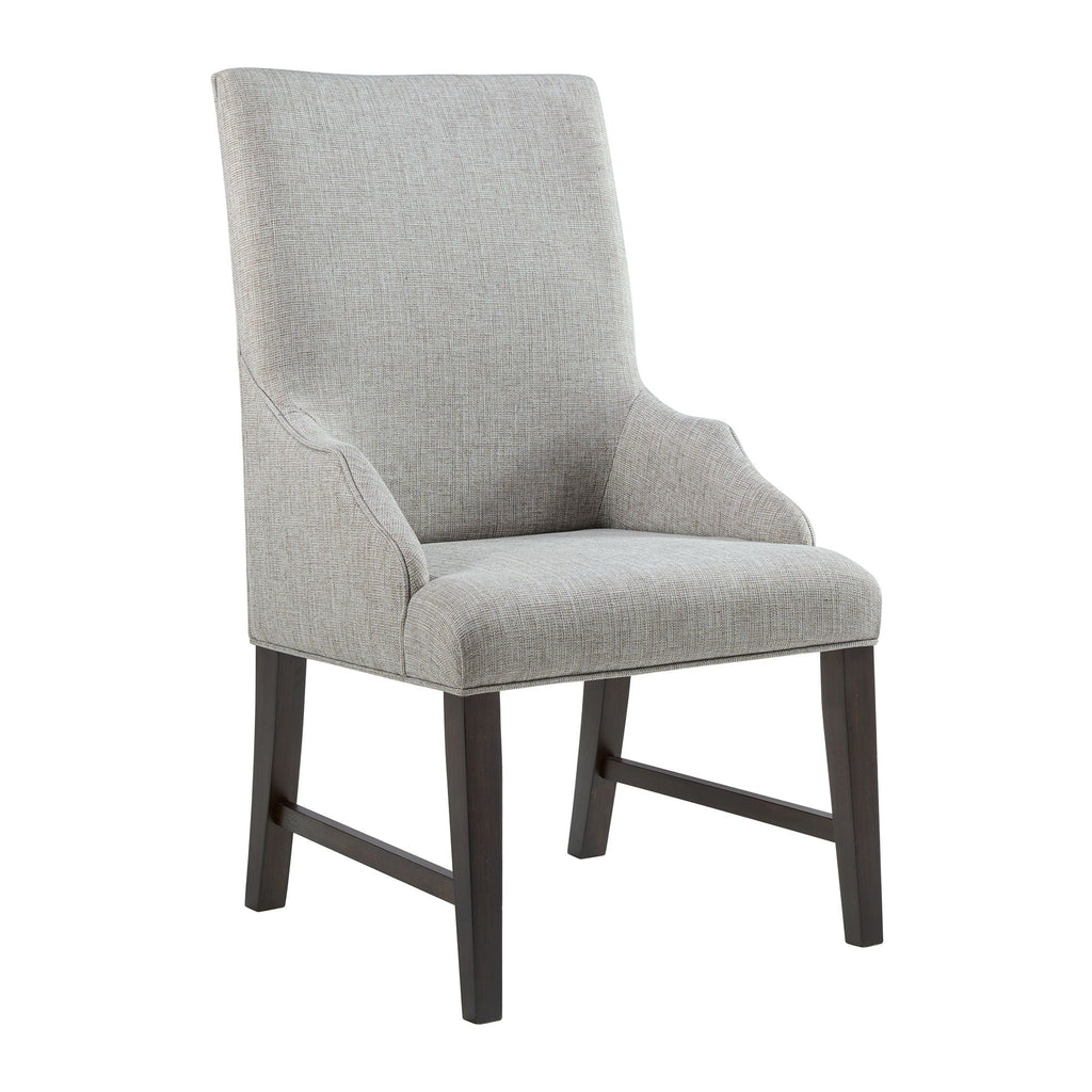 Montrose - Fabric Dining Host Chair (Set of 2) - Espresso / Light Gray - Stylish Home Furniture