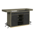 Jemma - Bar Table With Light - Gray And Dark Espresso