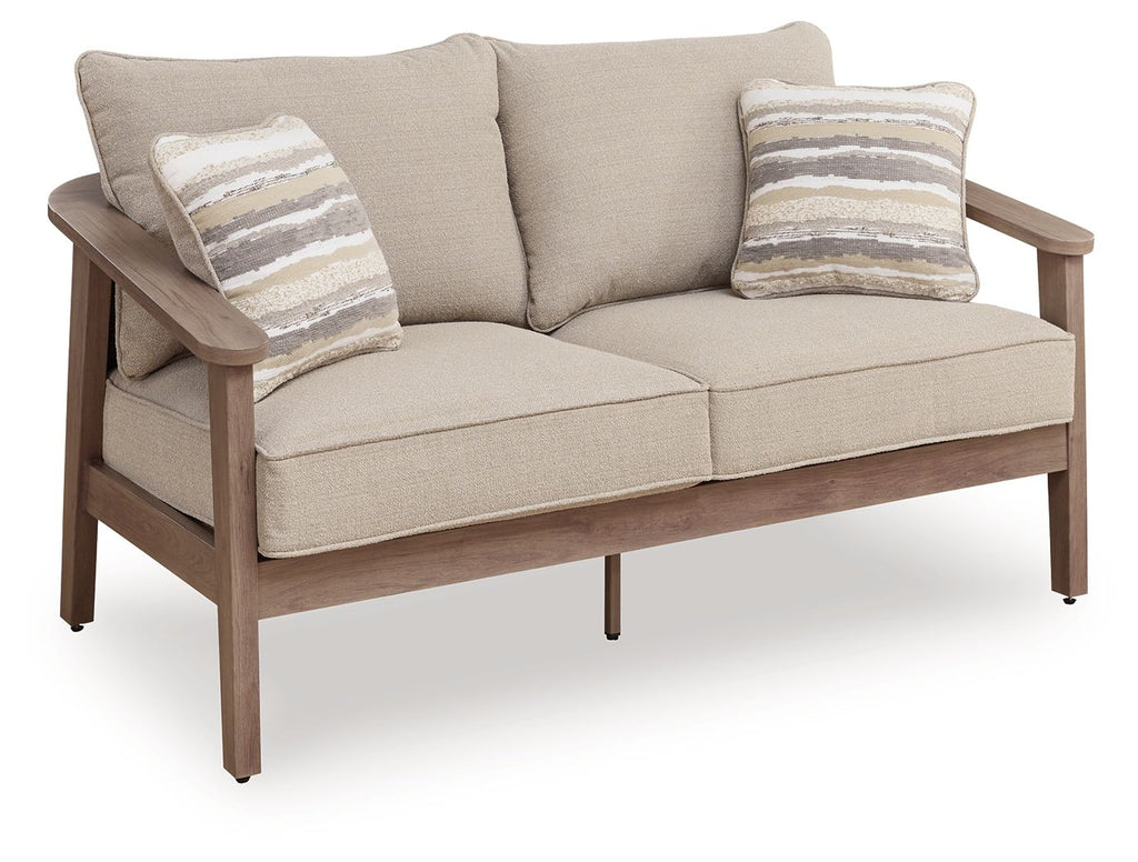 Harmony Headlands - Loveseat With Cushion - Natural / Gray - Stylish Home Furniture