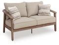 Harmony Headlands - Loveseat With Cushion - Natural / Gray - Stylish Home Furniture