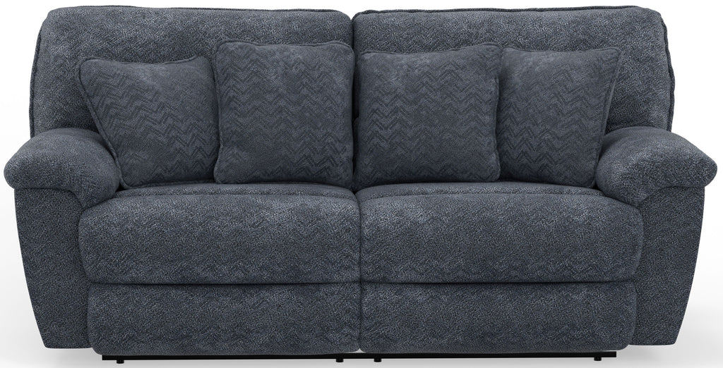 Paxon - Deep Seat Power Reclining Sofa With Power Adjustable Headrest - Smoke - Stylish Home Furniture
