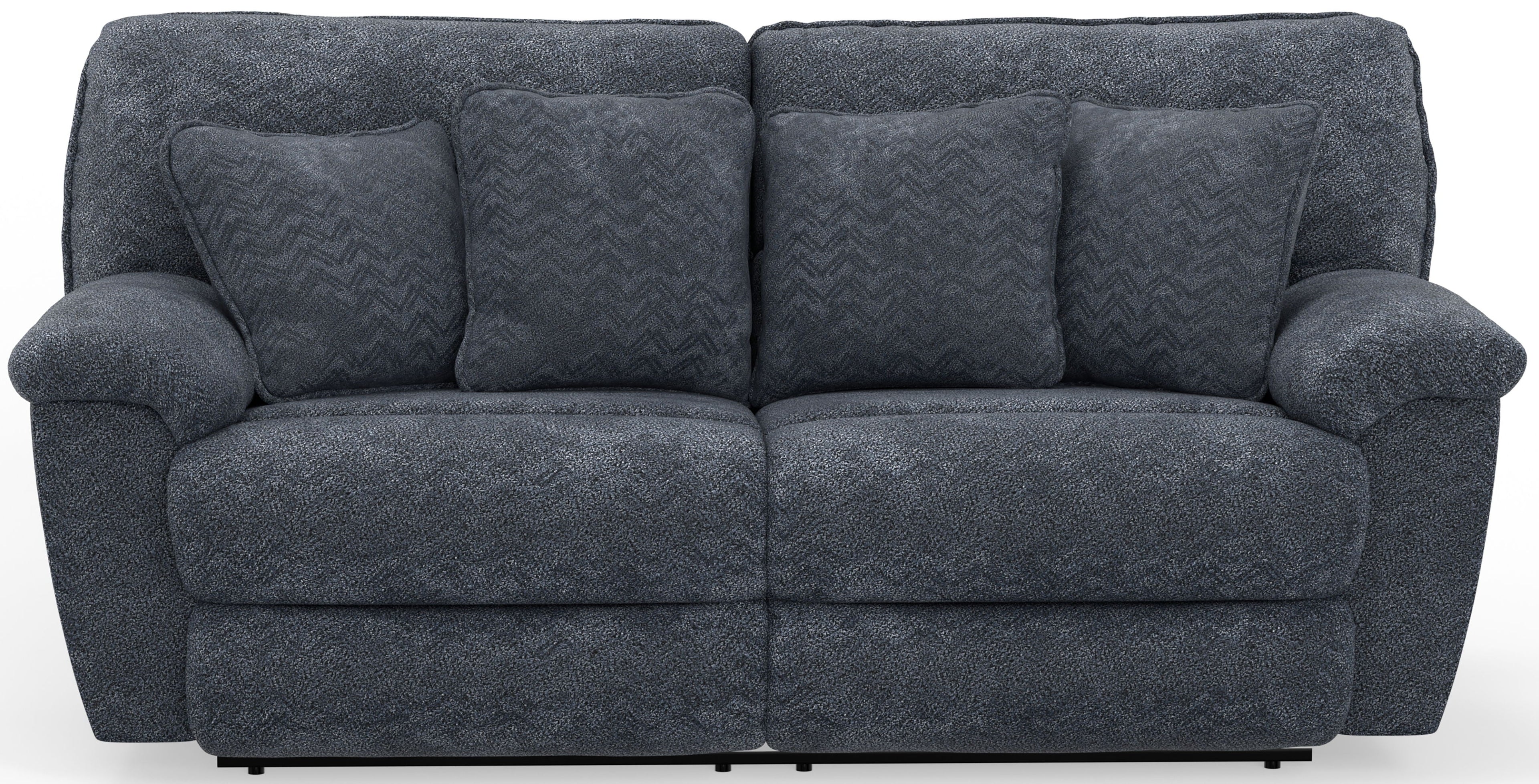 Paxon - Deep Seat Power Reclining Sofa With Power Adjustable Headrest - Smoke - Stylish Home Furniture
