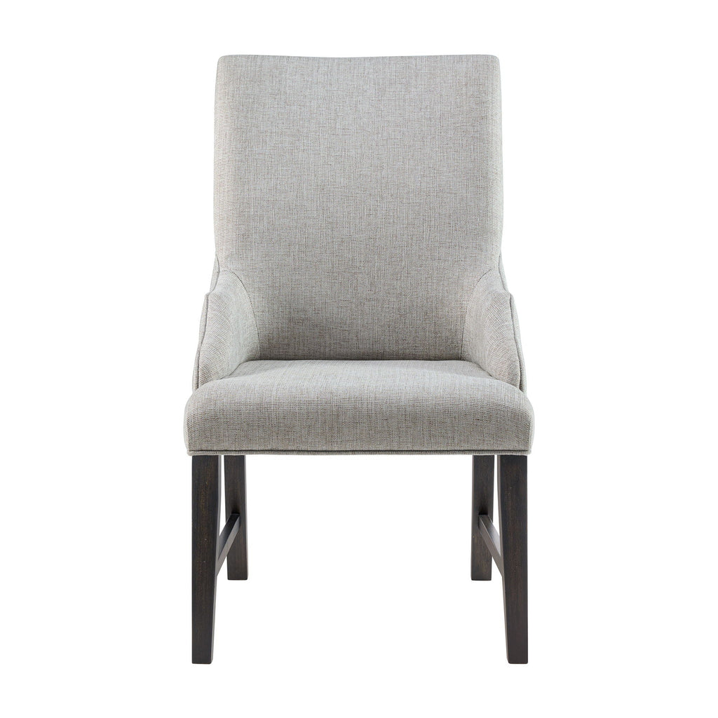 Montrose - Fabric Dining Host Chair (Set of 2) - Espresso / Light Gray - Stylish Home Furniture