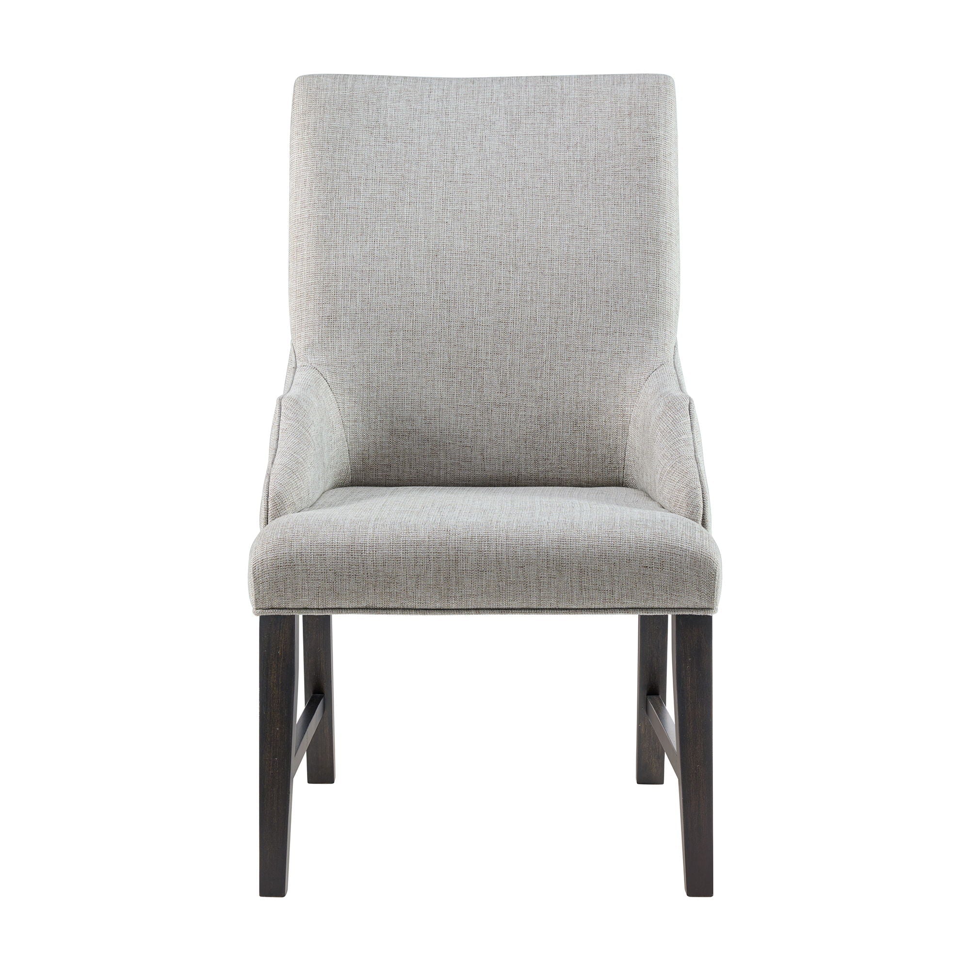 Montrose - Fabric Dining Host Chair (Set of 2) - Espresso / Light Gray - Stylish Home Furniture