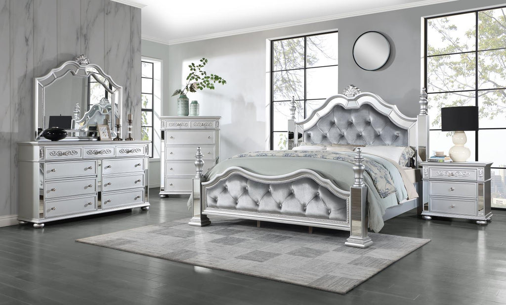 B052 - Mirror - Shimmer Silver - Stylish Home Furniture