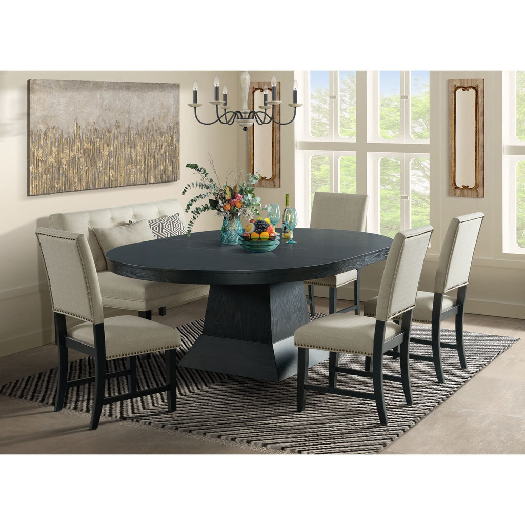 Maddox - Oval Dining Table - Black - Stylish Home Furniture