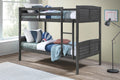 S100 - Twin Over Twin Bunk Bed - Antique Gray - Stylish Home Furniture