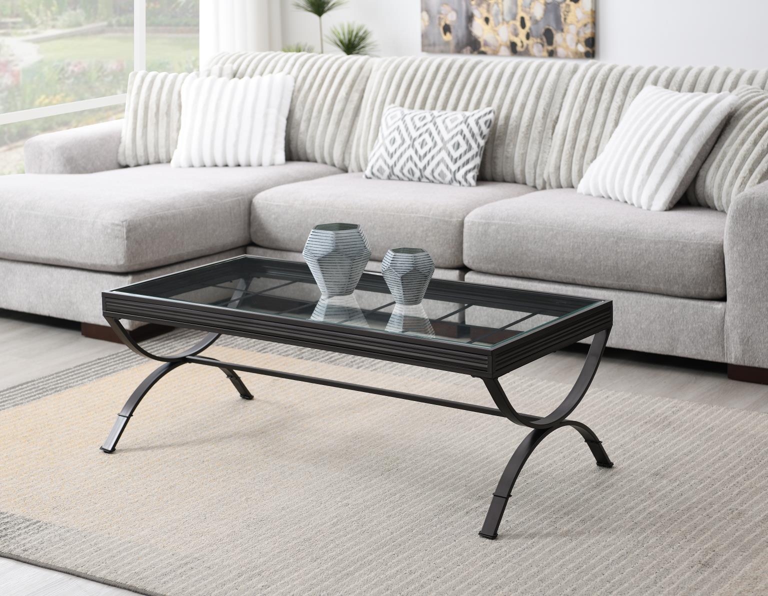 T287 - Coffee Table & 2 End Tables - Pepper - Stylish Home Furniture