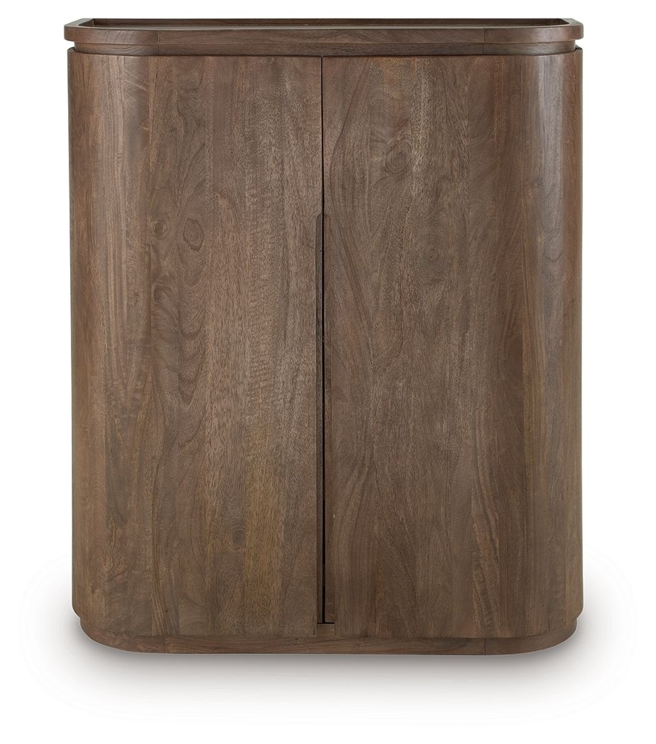 Landermont - Bar Cabinet - Medium Brown - Stylish Home Furniture
