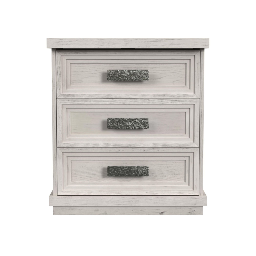 Avalanche - 3-Drawer Nightstand With USB - Antique White - Stylish Home Furniture