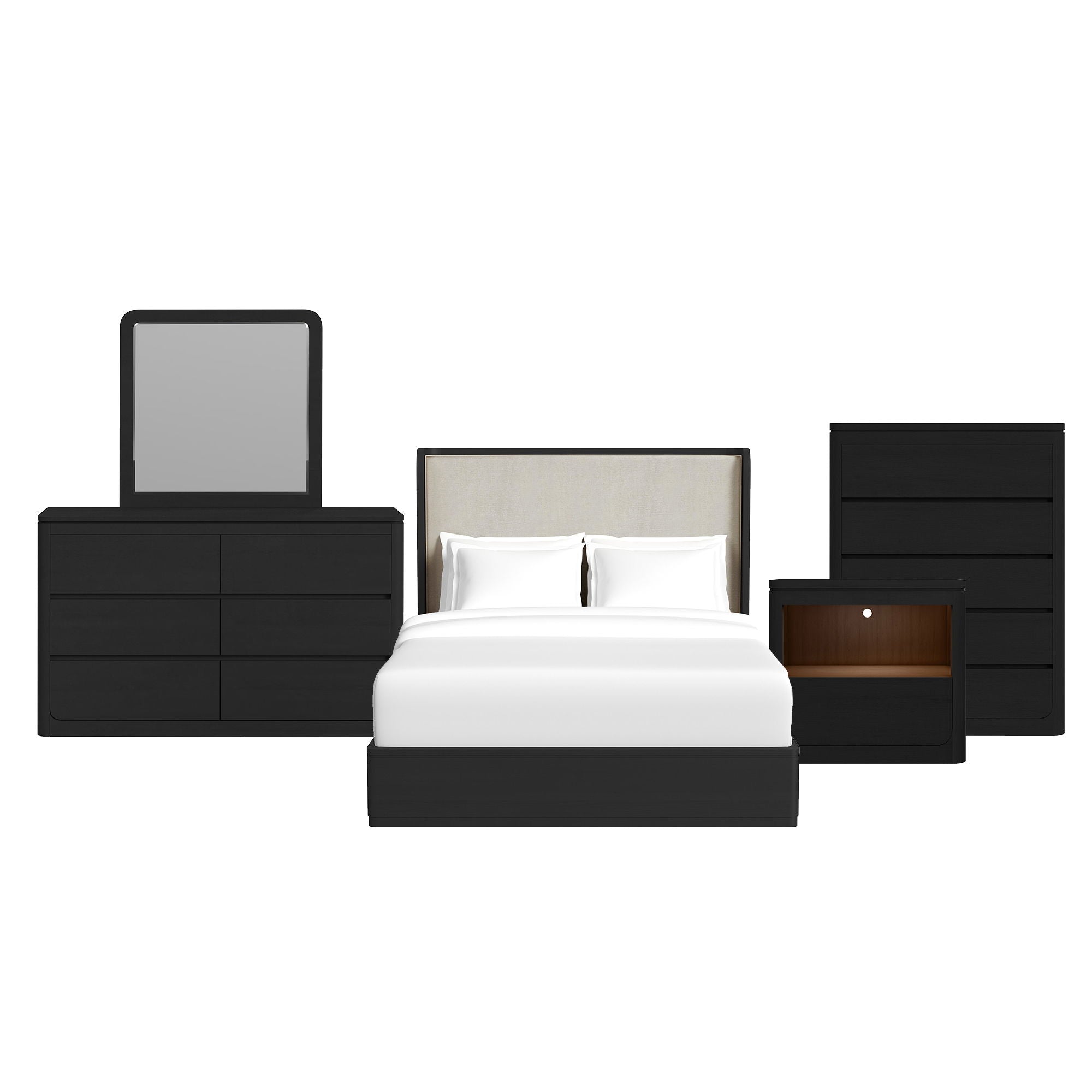 Rosalie - Upholstered Bedroom Set - Stylish Home Furniture