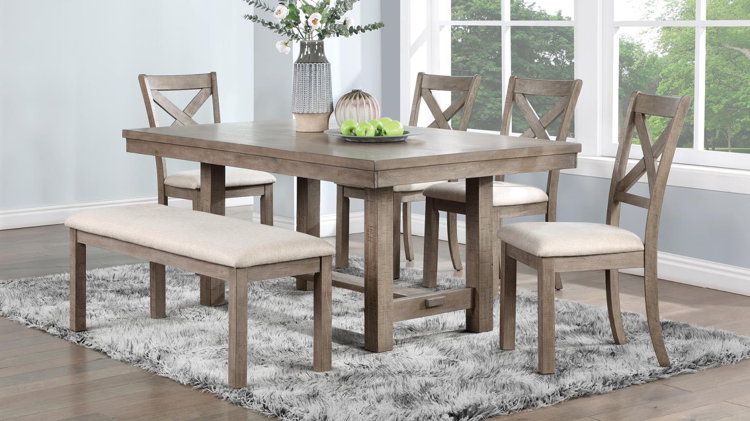D112 - Dining Bench - Gray - Stylish Home Furniture