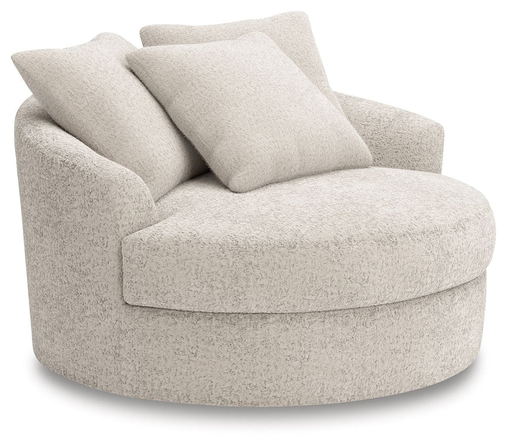 Cuddle Plush - Oversized Swivel Accent Chair - Arctic - Stylish Home Furniture