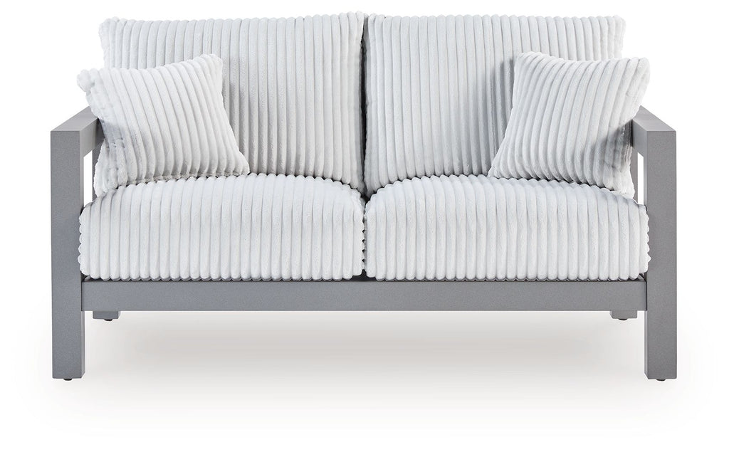 Hurley Park - Loveseat With Cushion - Gray - Stylish Home Furniture