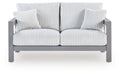 Hurley Park - Loveseat With Cushion - Gray - Stylish Home Furniture