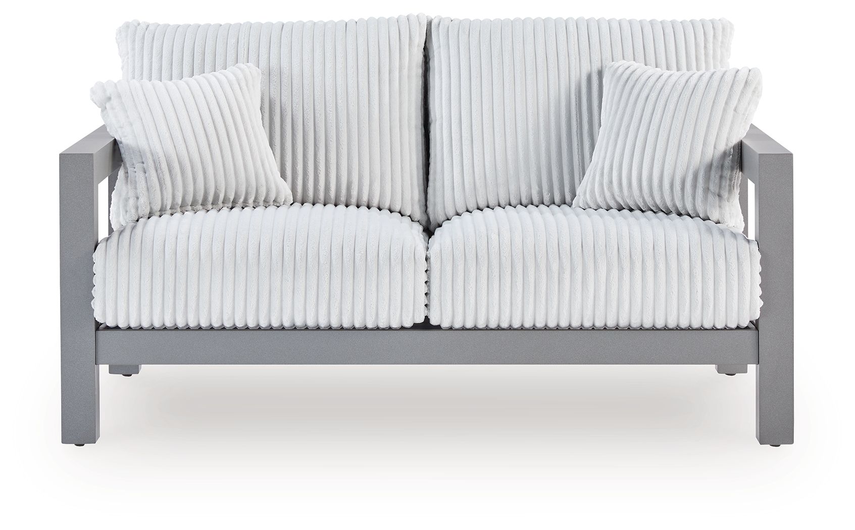 Hurley Park - Loveseat With Cushion - Gray - Stylish Home Furniture
