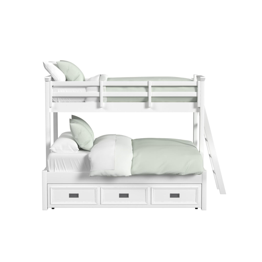 Hampton Kids - Bunk With Ladder And Trundle - Stylish Home Furniture