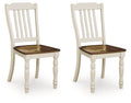 Wirloni - Dining Room Side Chair (Set of 2) - Antique White / Brown - Stylish Home Furniture