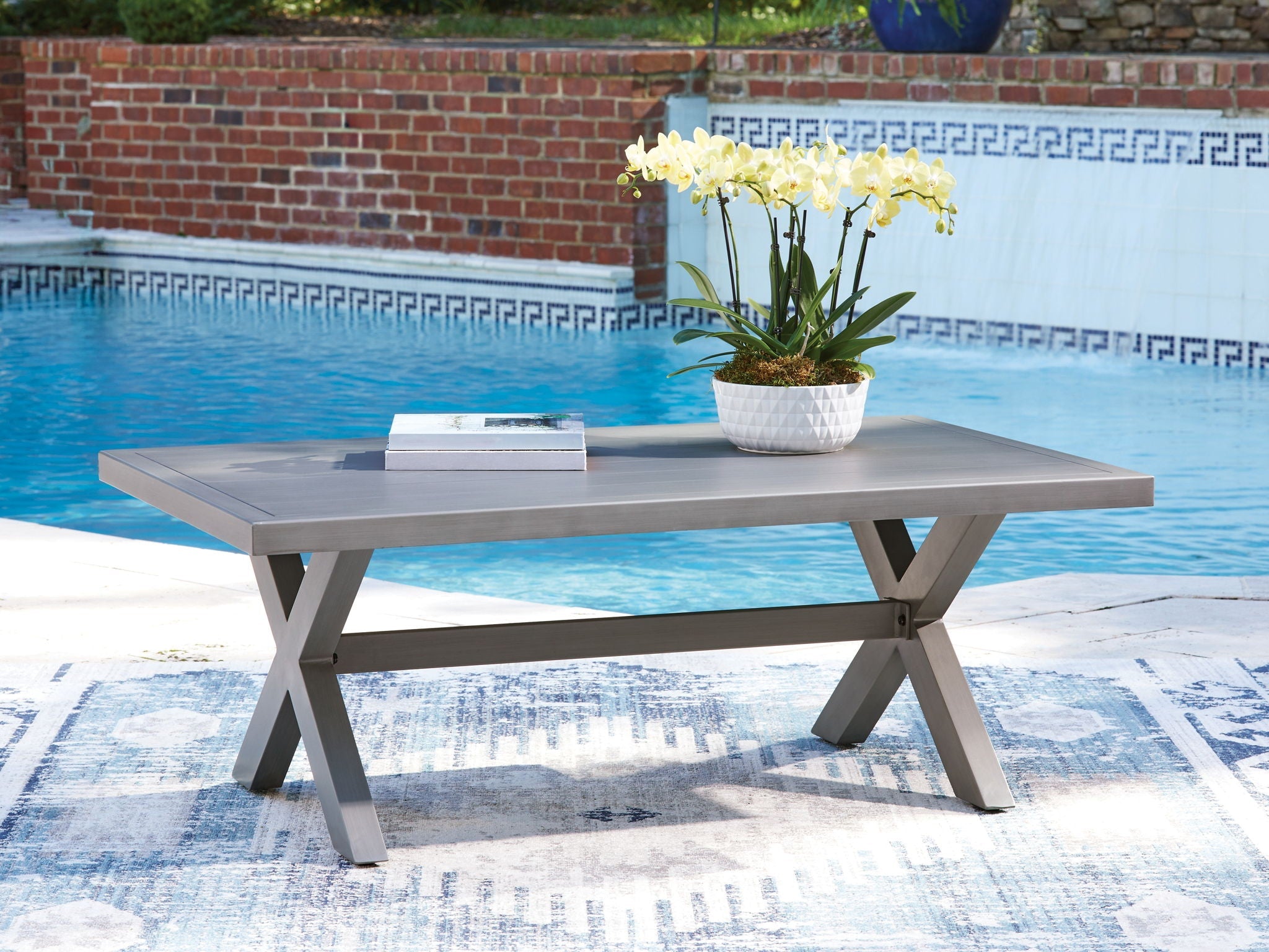 Half Moon Beach - Rectangular Cocktail Table - Gray - Stylish Home Furniture