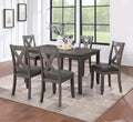 D161 - 7 Piece Dining Room Set (Dining Table, 6 Side Chairs) - Gray - Stylish Home Furniture