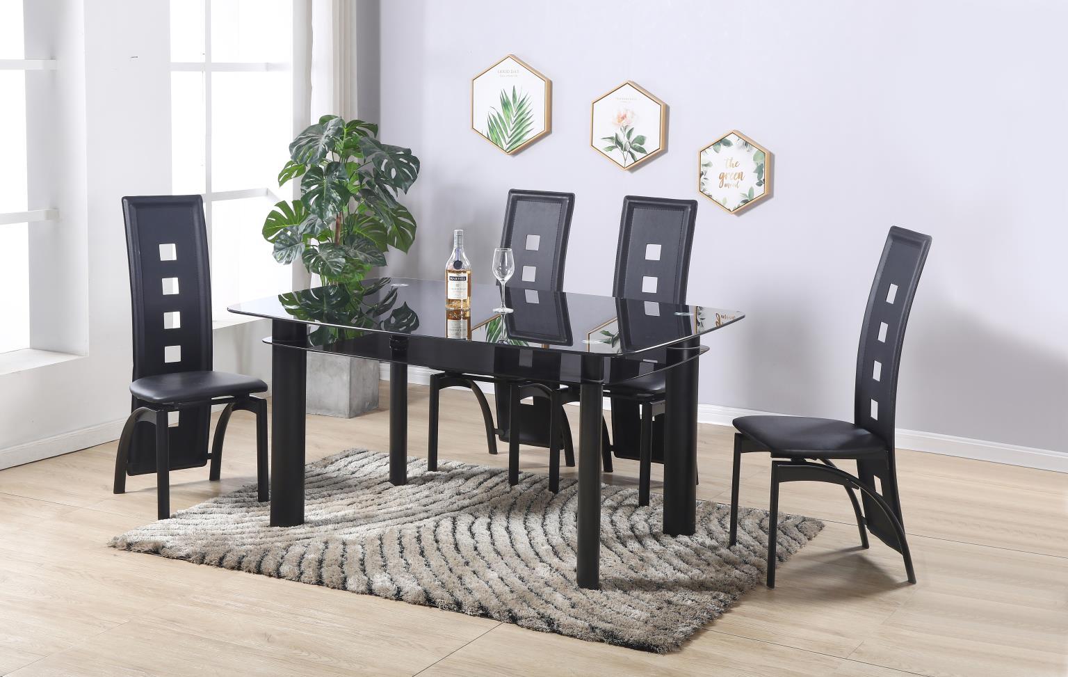 D323 - Dinette Table - Black - Stylish Home Furniture