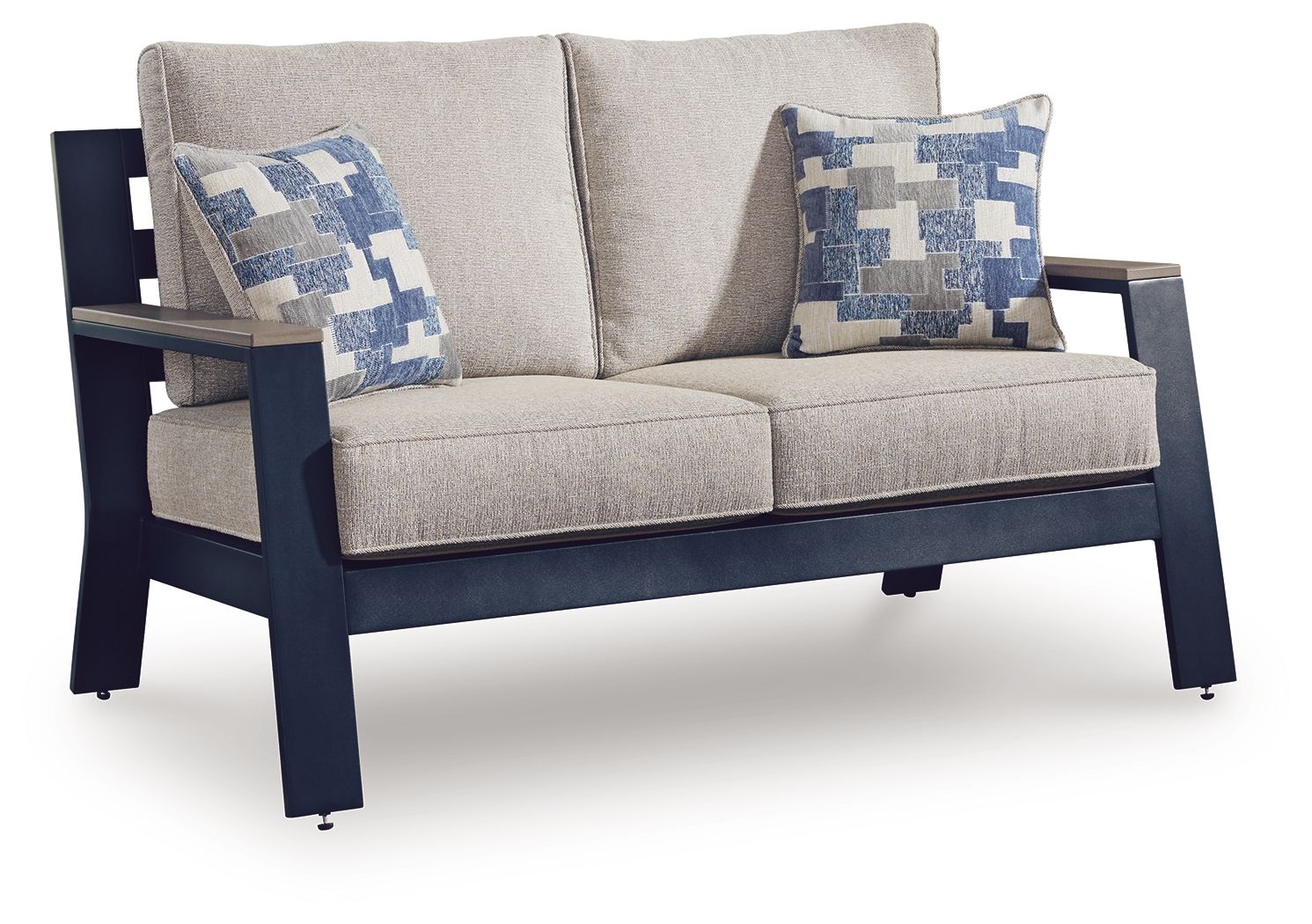 East Beach - Loveseat With Cushion - Blue - Stylish Home Furniture