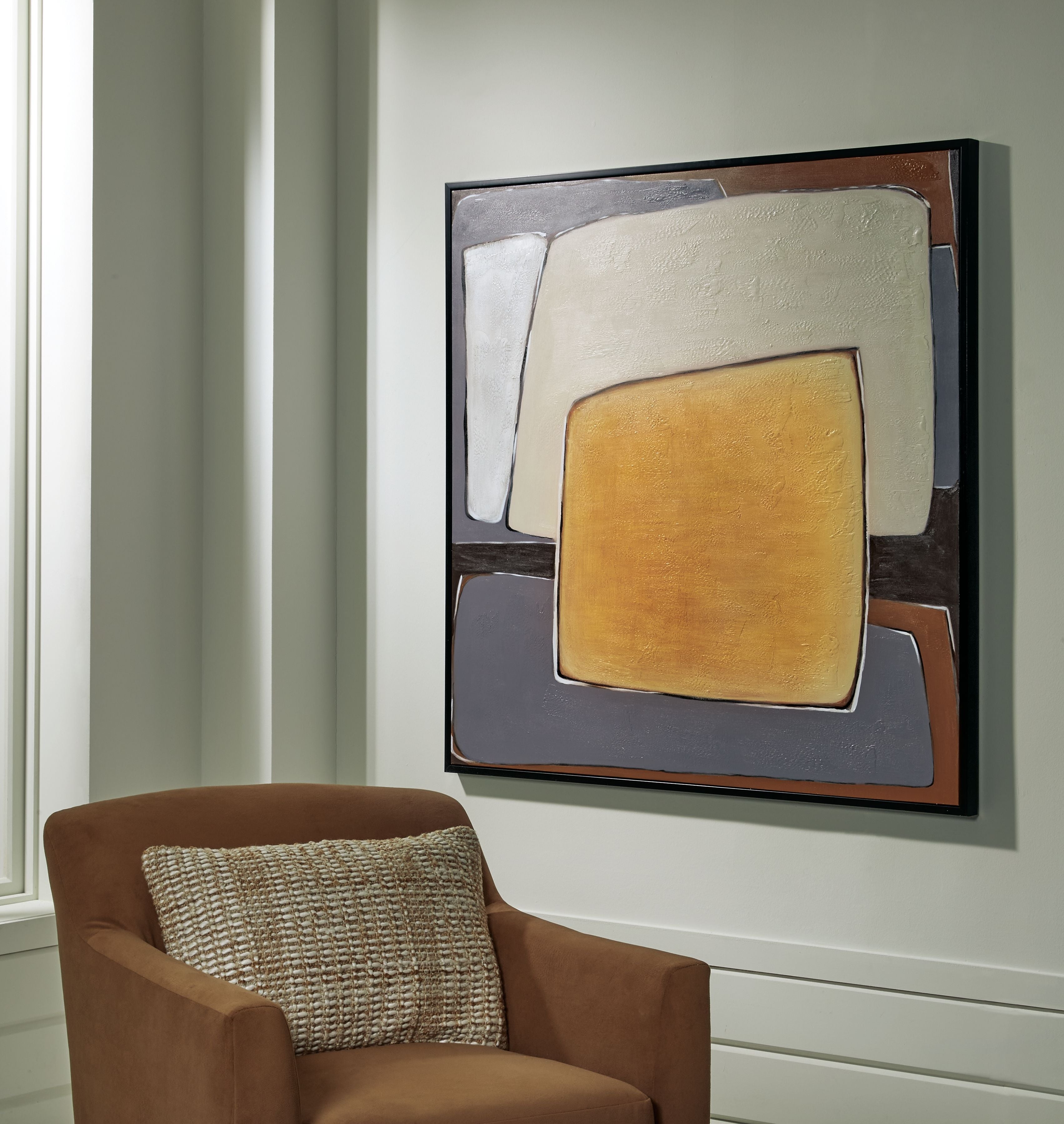 Actman - Wall Art - Cream / Brown / Gray - Stylish Home Furniture