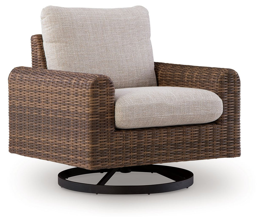 Dolan Creek - Swivel Lounge With Cushion - Gray / Brown - Stylish Home Furniture