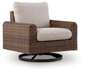 Dolan Creek - Swivel Lounge With Cushion - Gray / Brown - Stylish Home Furniture