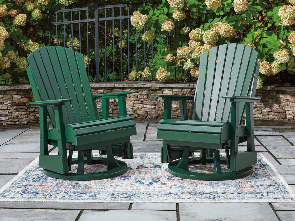 Shell Beach - Swivel Glider Chair - Green - Stylish Home Furniture