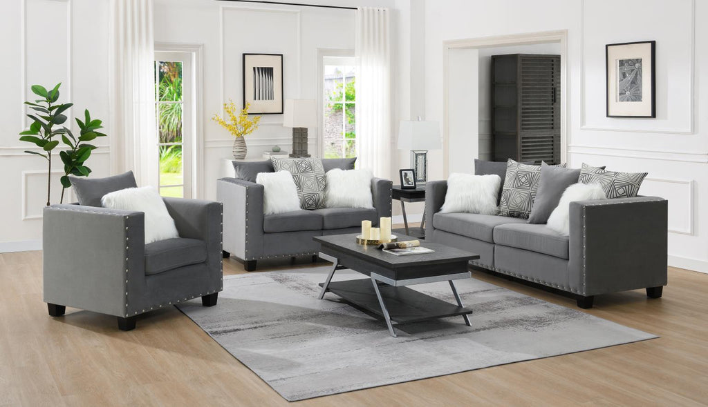 U513 - Loveseat - Shimmer Silver - Stylish Home Furniture