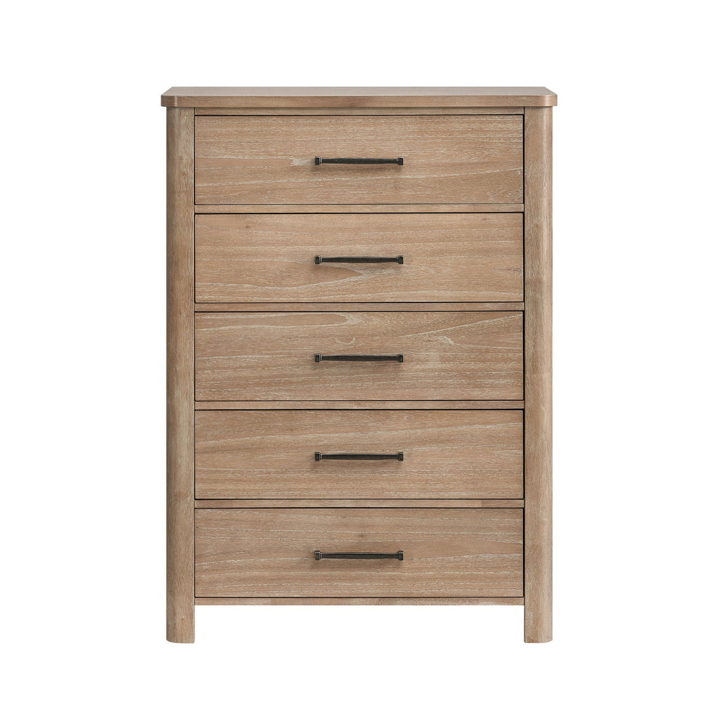 Anika - 5 Drawer Chest - Natural / Brown