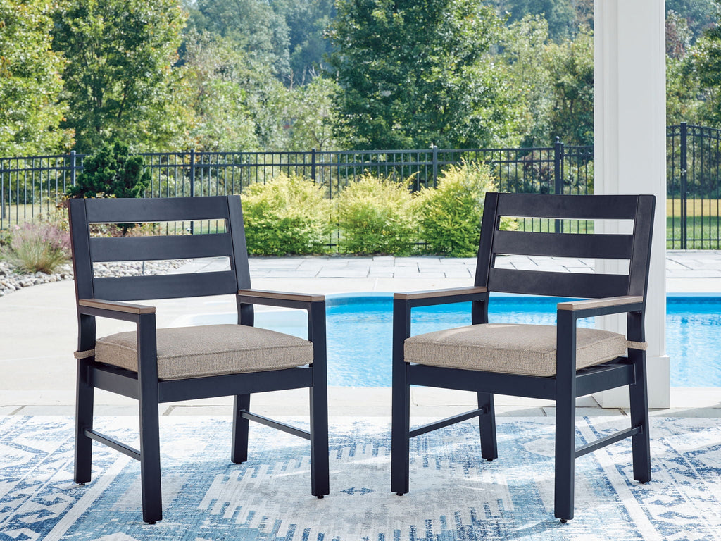 East Beach - Arm Chair With Cushion (Set of 2) - Blue - Stylish Home Furniture