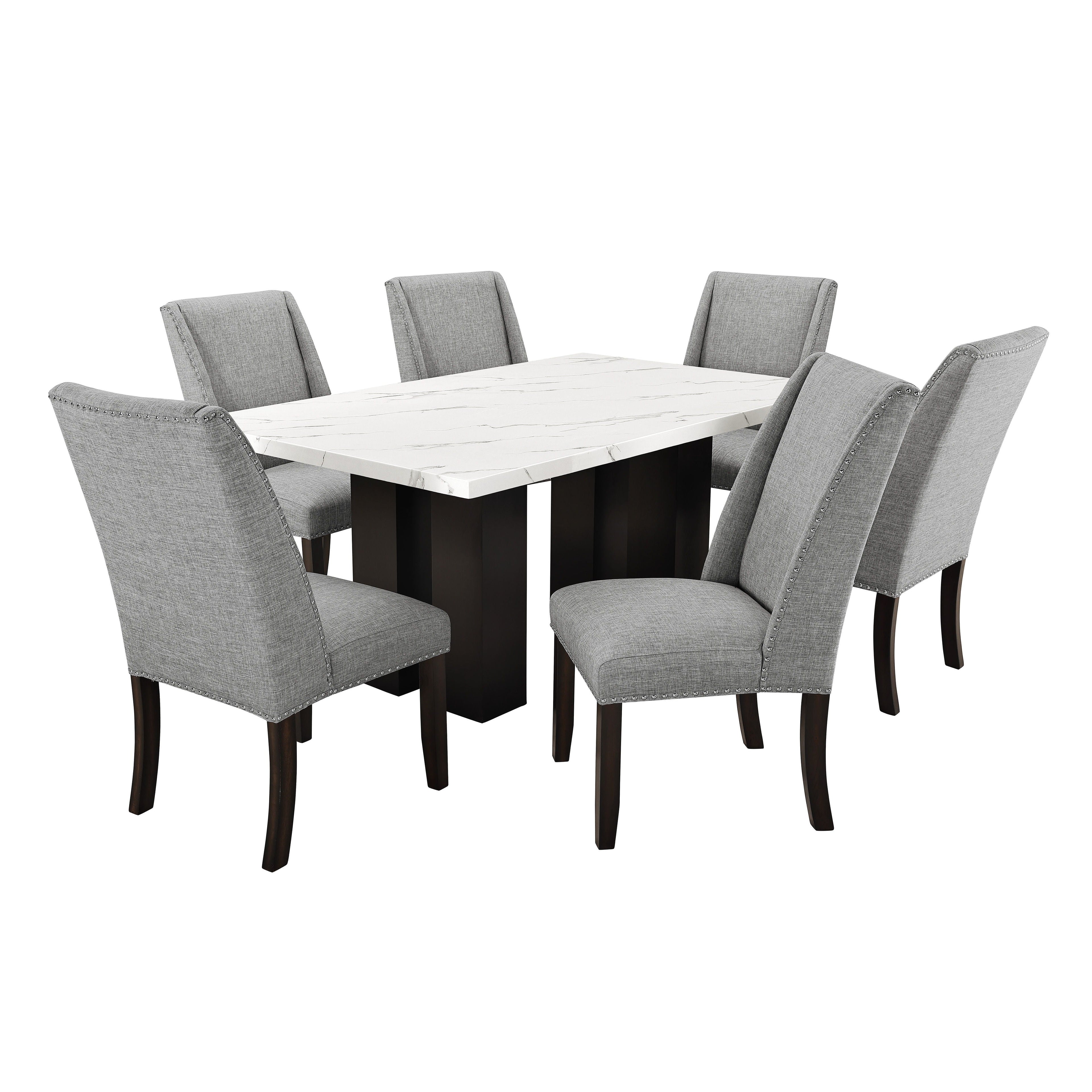 Faust - Adjustable Table / Base & Top - White - Stylish Home Furniture