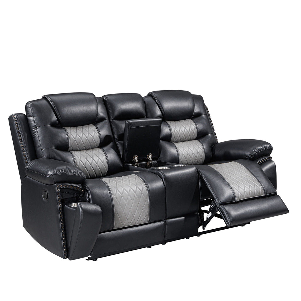 Nikko - Console Loveseat With Dual Recliners - Stylish Home Furniture