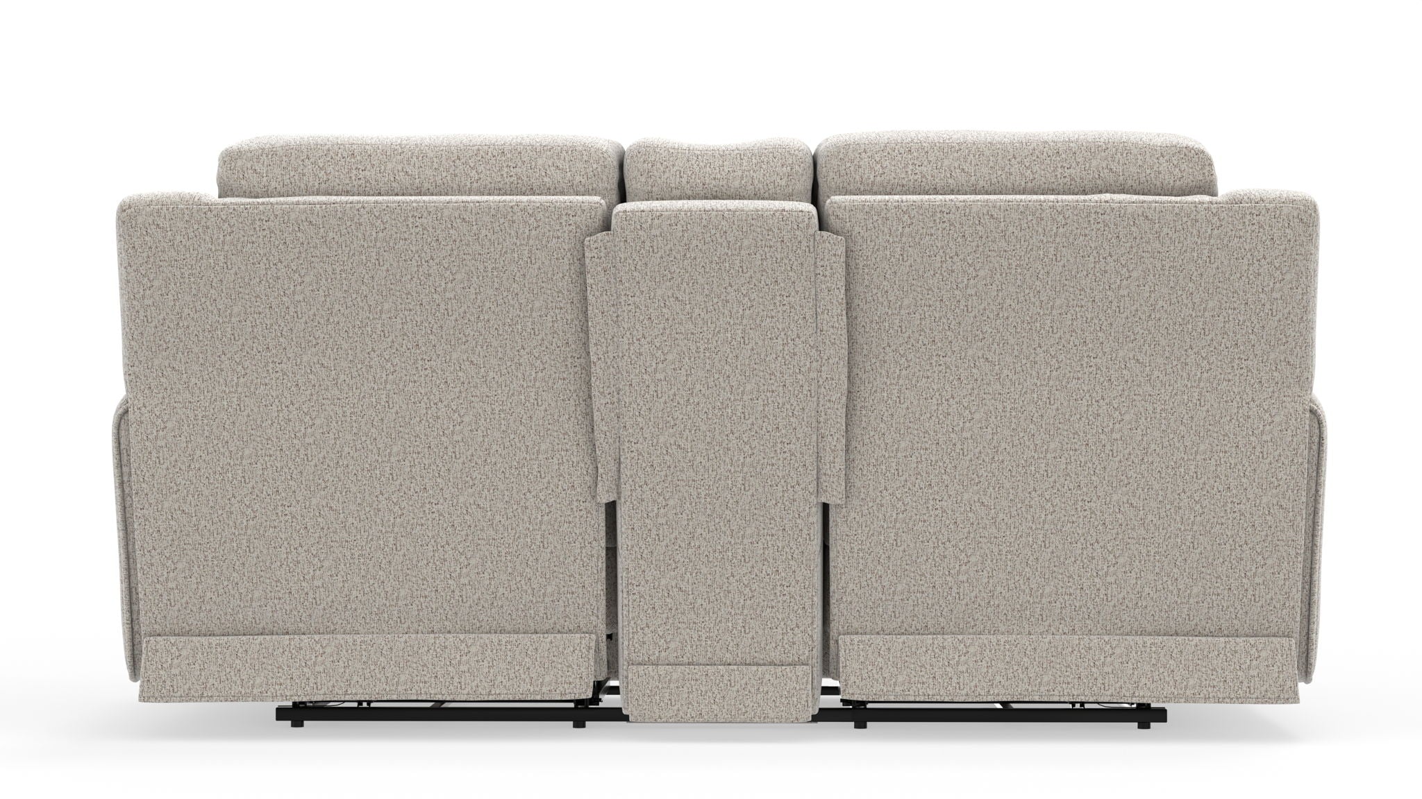 Micah - Power Headrest Power Deep Seat Reclining Console Loveseat - Oatmeal - Stylish Home Furniture