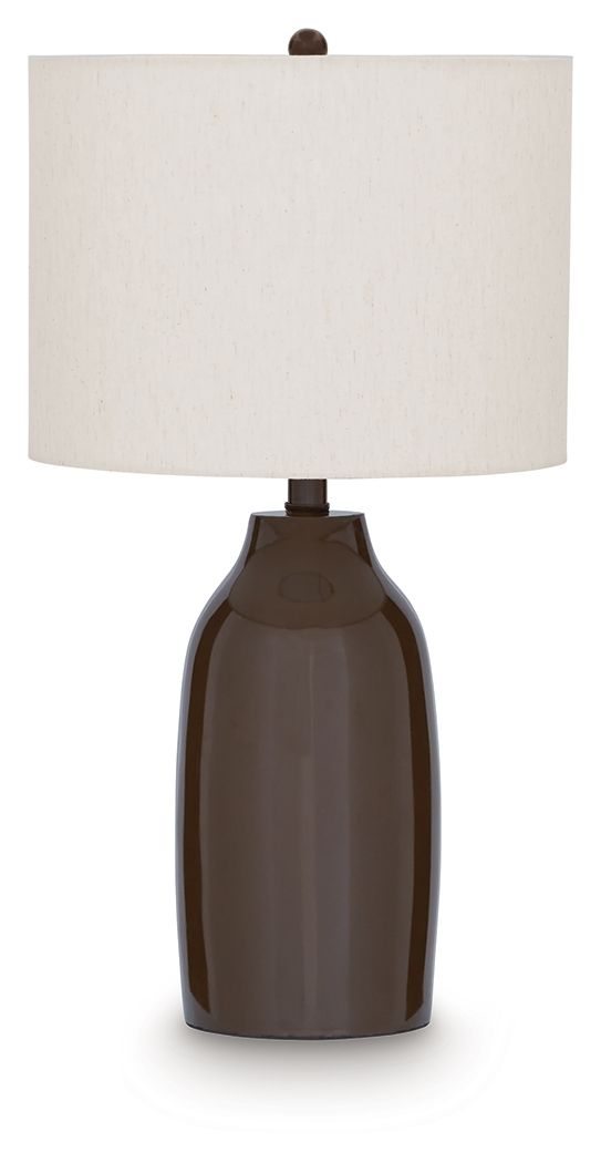 Jyler - Terracotta Table Lamp - Brown - Stylish Home Furniture