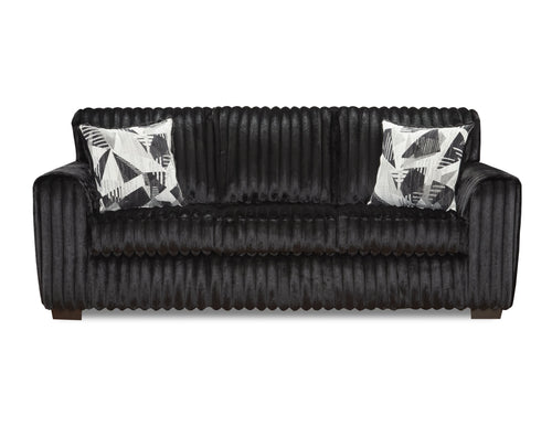 Fur-Shadow Black Sofa, Loveseat & Chair Collection