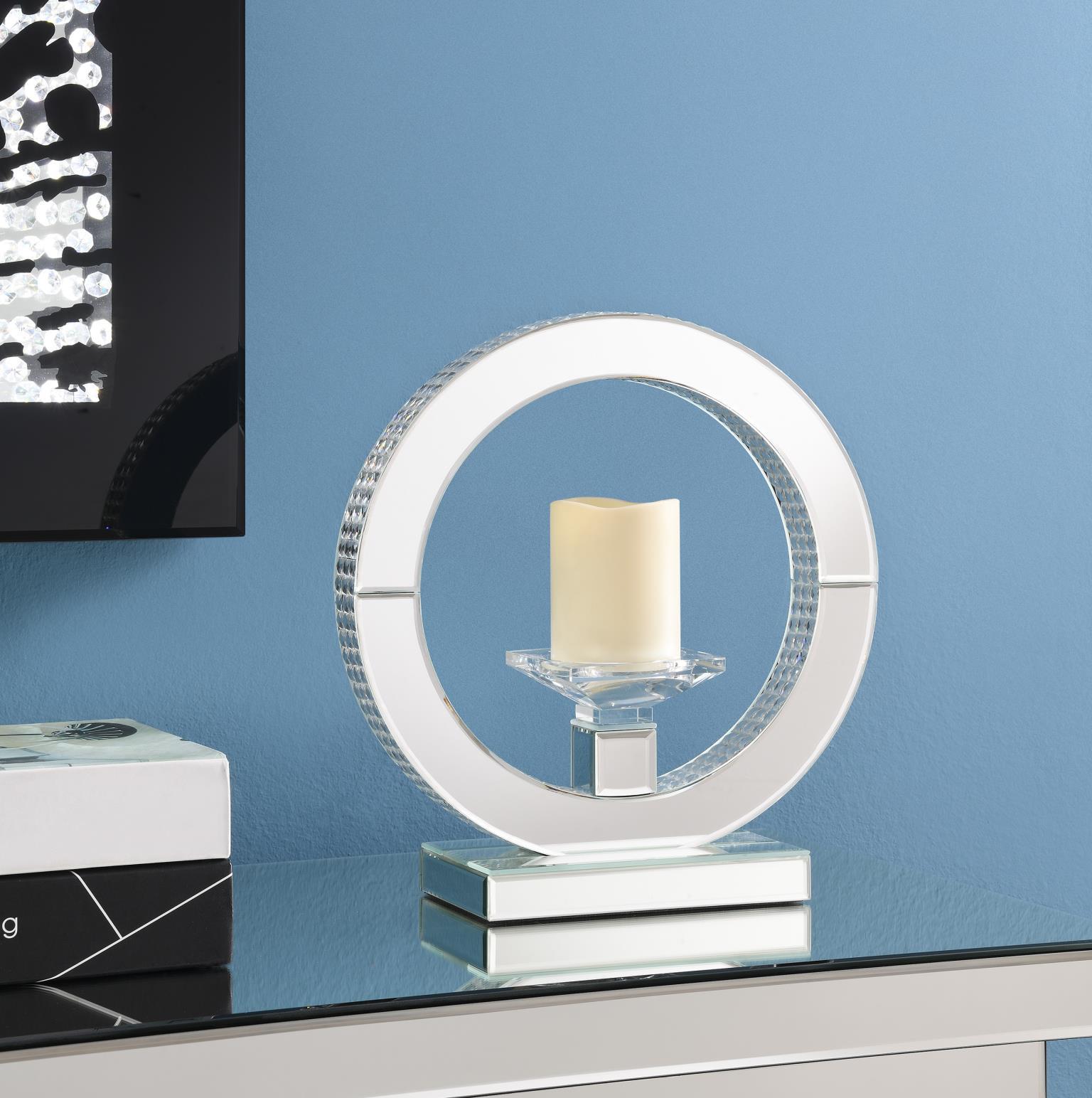 A4010 - Candle Holder (Set of 2) - Pearl Silver - Stylish Home Furniture