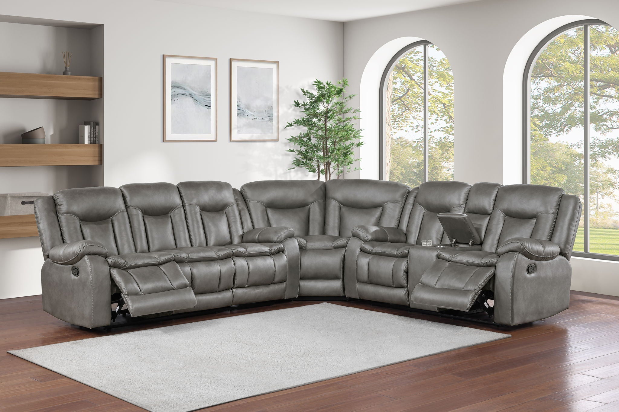 Morello - 3 Piece Manual Sofa/Loveseat/Wedge - Stylish Home Furniture