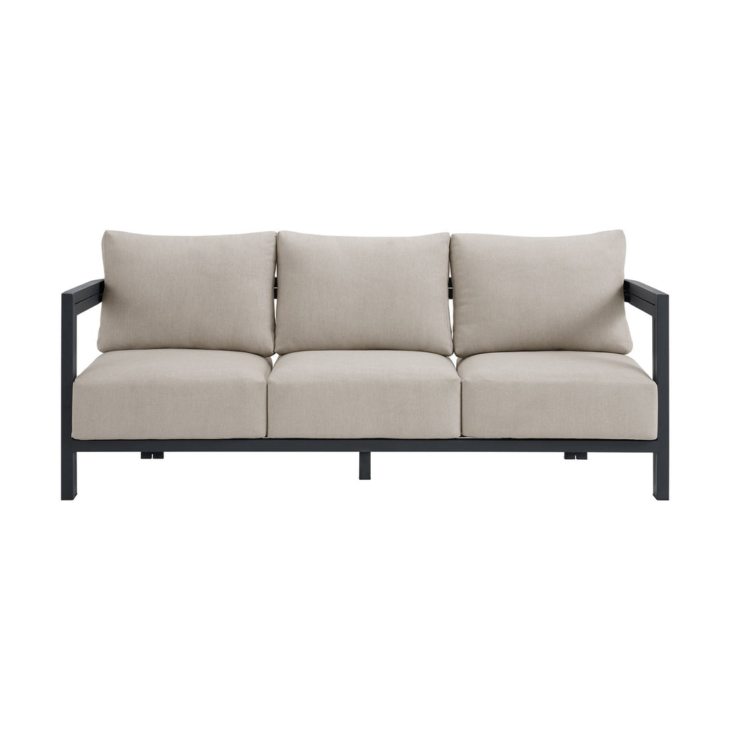 Playa - Sofa With 2 Pillows - Dark Gray / Beige - Stylish Home Furniture