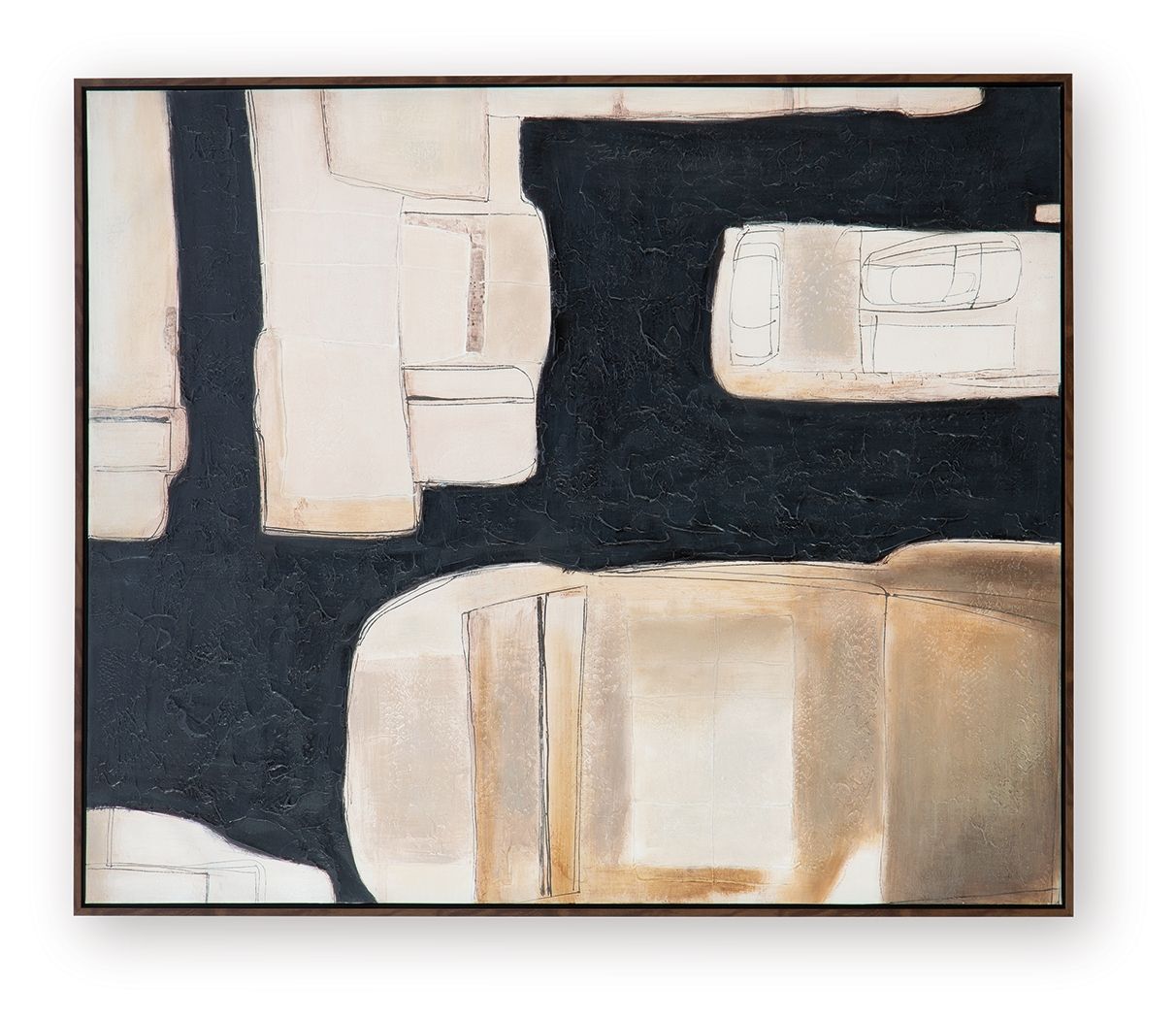 Feyville - Wall Art - Black / Brown / Cream - Stylish Home Furniture