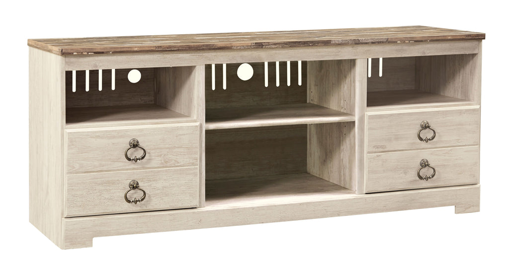 Willowton - Entertainment Center With Fireplace Option - Stylish Home Furniture