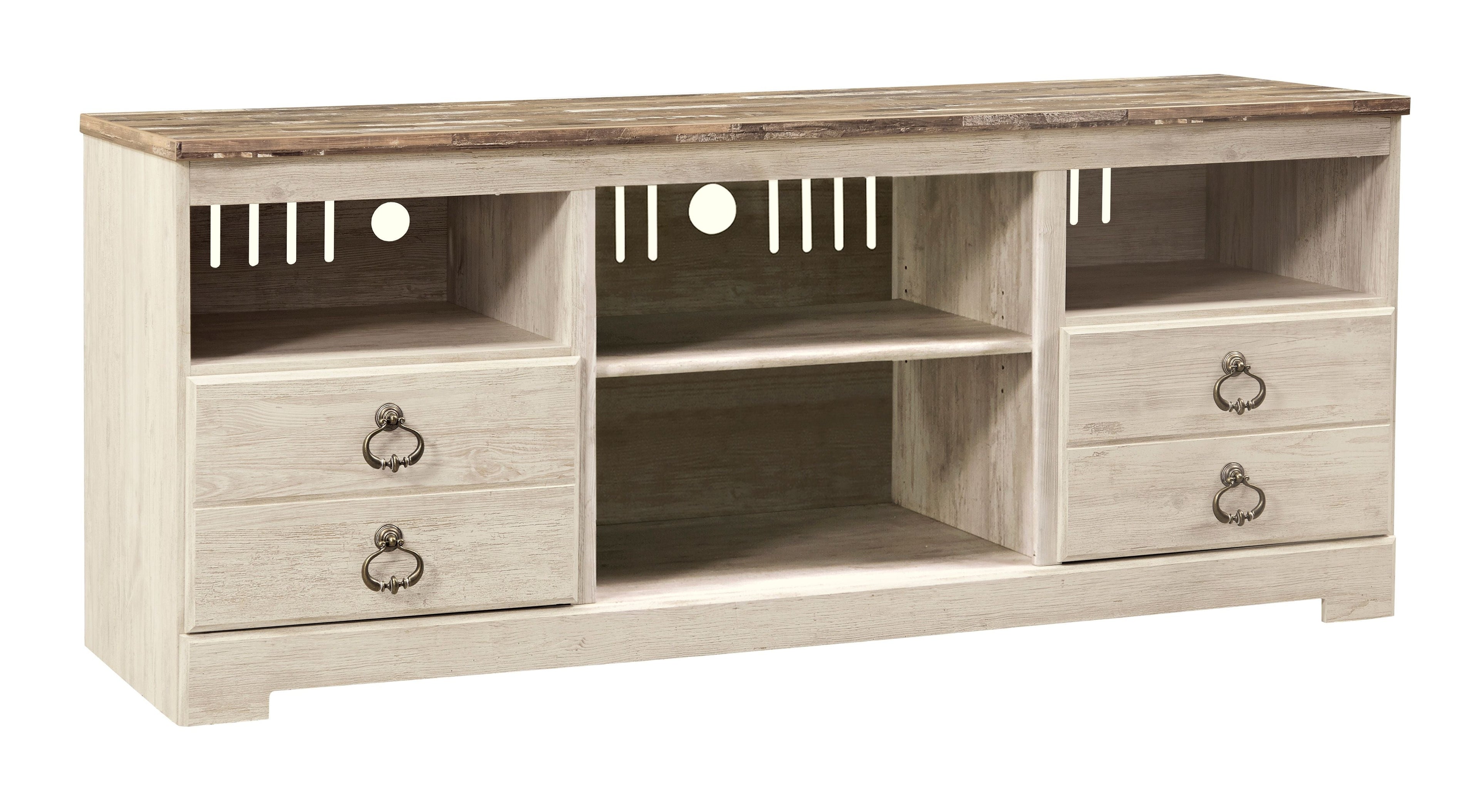 Willowton - Entertainment Center With Fireplace Option - Stylish Home Furniture