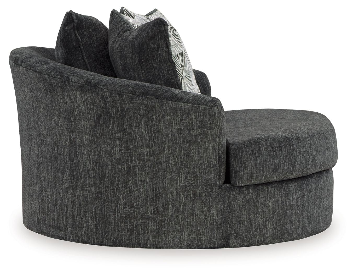 Biddeford - Oversized Swivel Accent Chair - Shadow - Stylish Home Furniture