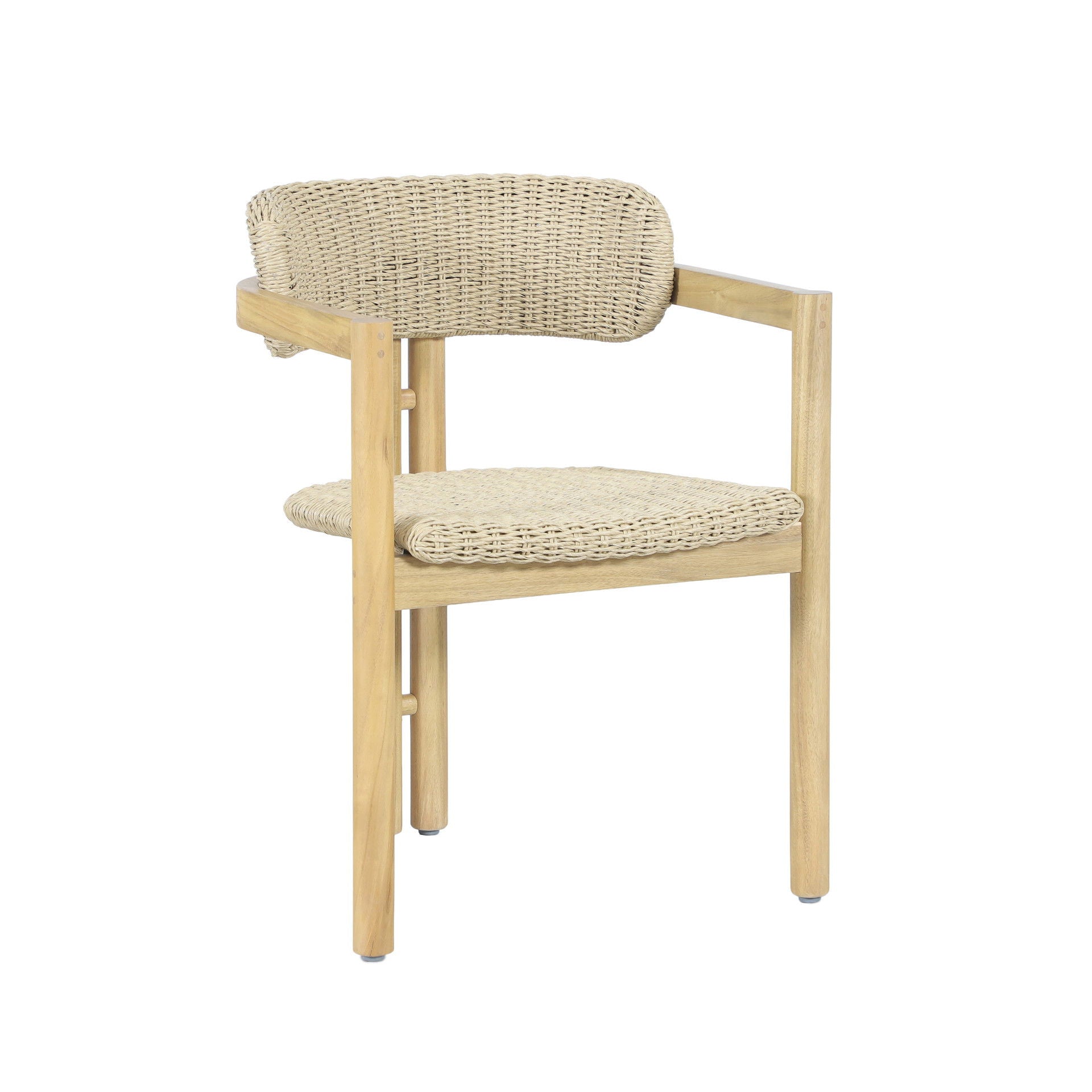 Sedona - Wood And Wicker Patio Dining Chair (Set of 2) - Natural / Brown - Stylish Home Furniture